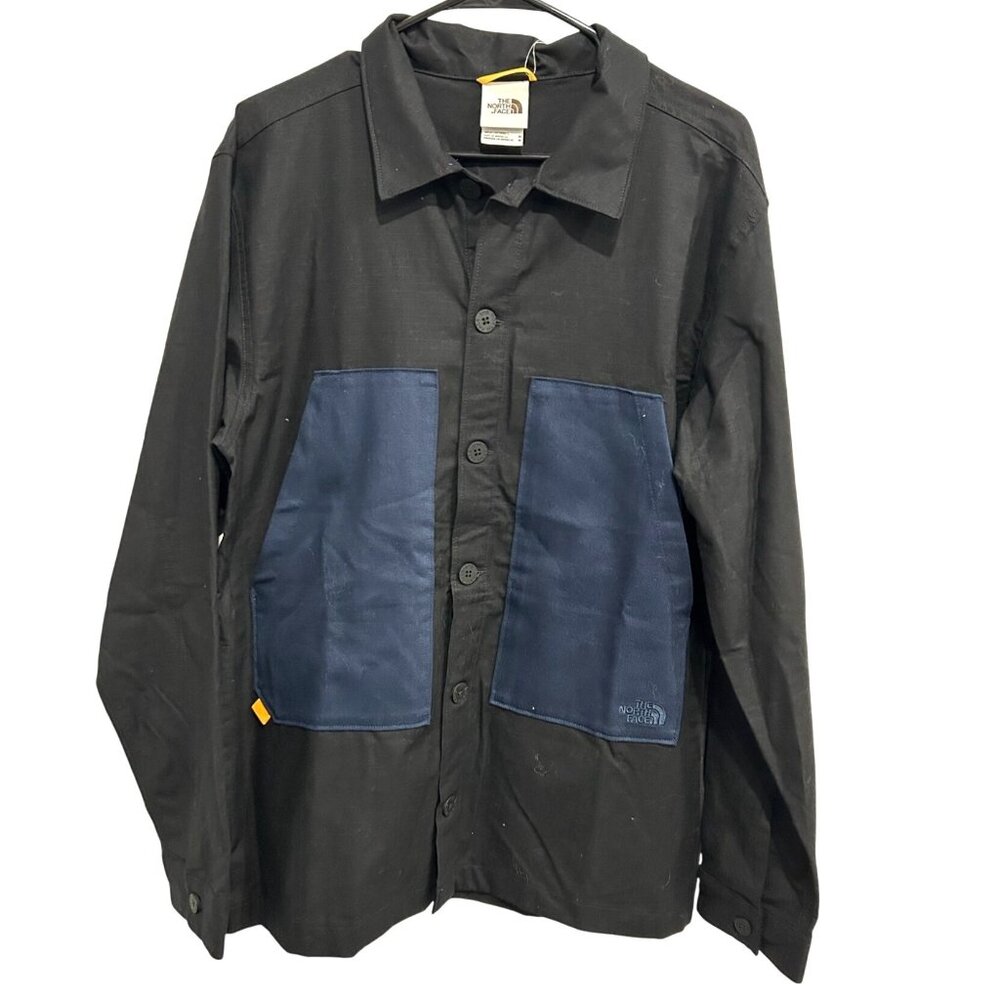 The North Face NWT Mens Medium Field Shacket Black Blue Outdoors Gorpcore
